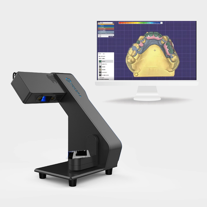 Máy quét phòng thí nghiệm nha khoa YUCERA, Máy quét nha khoa 3D với thời gian quét 20 giây, độ phân giải camera 2 x 3.0MP và độ chính xác ≤ 10 µm