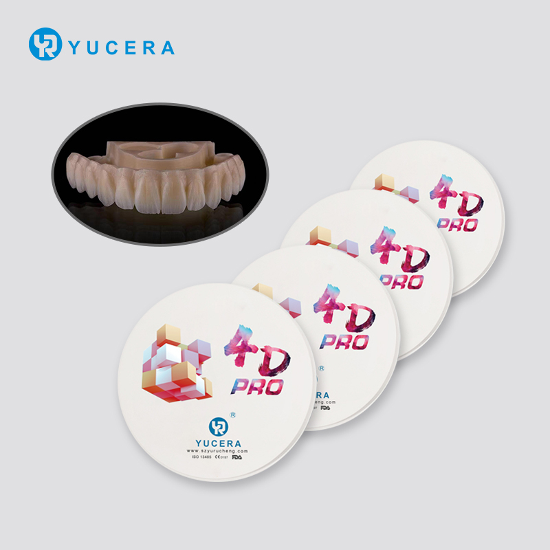 YRC 4D PRO Các khối Zirconia đa lớp cho CAD CAM Sơn răng A2-D4 BL1-BL4