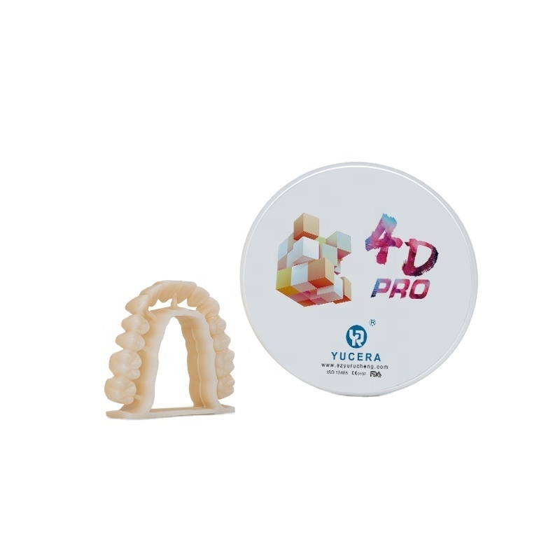 YRC 4D PRO Các khối Zirconia đa lớp cho CAD CAM Sơn răng A2-D4 BL1-BL4