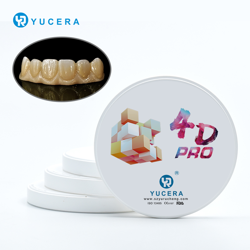YRC 4D PRO Các khối Zirconia đa lớp cho CAD CAM Sơn răng A2-D4 BL1-BL4