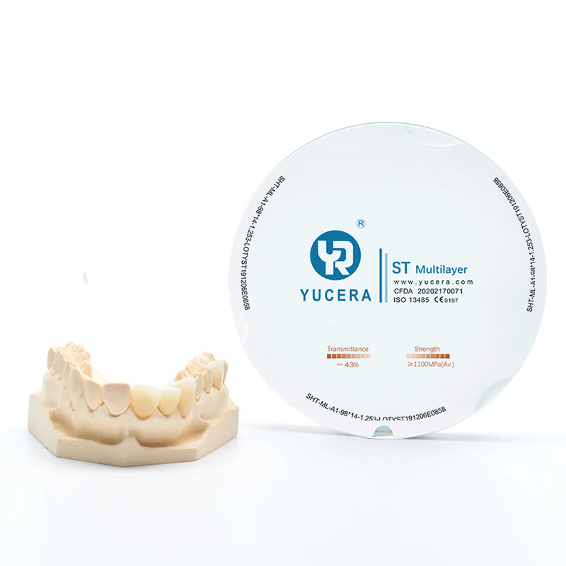 Yucera Multilayer Zirconium Blank ST Multilayer CAD CAM Ceramic Zirconia Block Dental Materials Dental Equipments Zirconia Disc