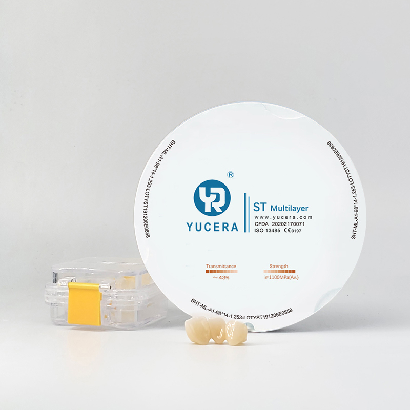 Yucera Multilayer Zirconium Blank ST Multilayer CAD CAM Ceramic Zirconia Block Dental Materials Dental Equipments Zirconia Disc