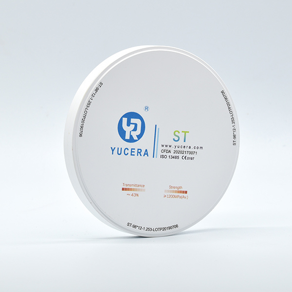 Yucera Zirconia Blocks , ST Sintering Zirconia Blocks CE Approved Dental Zirconia Crucible