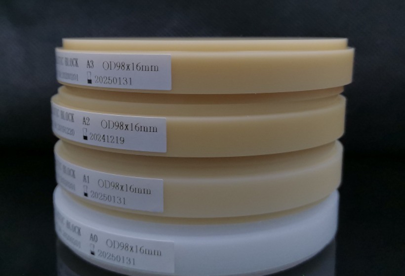 Vật liệu nha khoa Yucera Pmma Multilayer 98mm Sản phẩm Đĩa CAD CAM Pmma