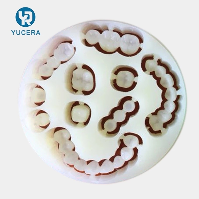 Khối PMMA nha khoa Yucera 98*22mm CADCAM Đa lớp PMMA Màu hồng