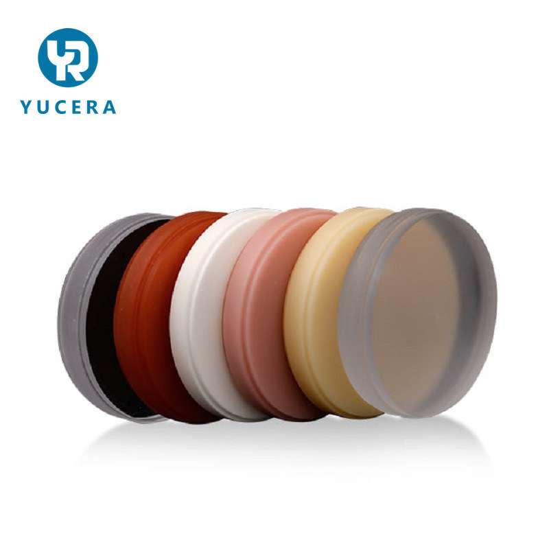 Vật tư tiêu hao nha khoa Yucera CAD CAM Milling PMMA Puck cho phòng lab nha khoa, đĩa nhựa acrylic nha khoa, khối PMMA nha khoa, hàm tạm