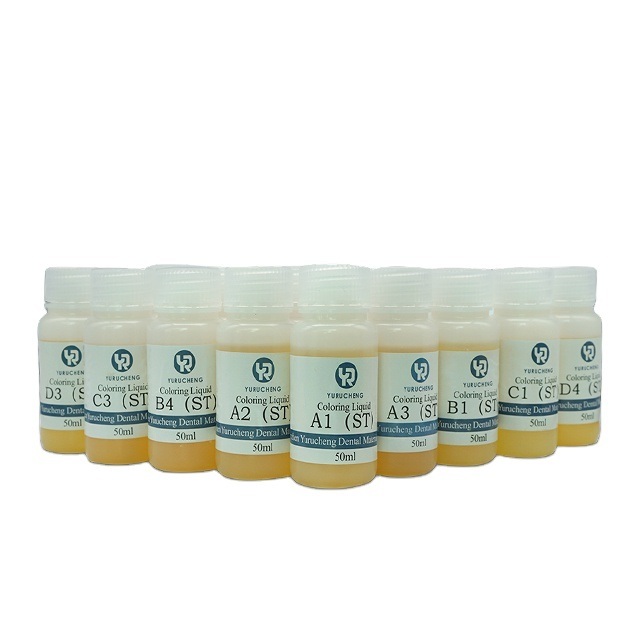 Phòng thí nghiệm nha khoa Yucera 18 màu Giải pháp nụ cười Gốm Zirconia Nhuộm Ánh sáng tự nhiên cho các tác phẩm phòng thí nghiệm nha khoa