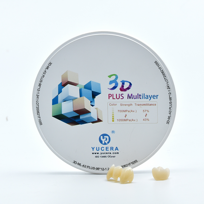 Khối Zirconia Nha Khoa YUCERA 3D Vật Liệu Cầu Răng Sau | Độ bền 1200MPa & Độ truyền sáng 45%