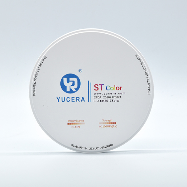 Đĩa Zirconia Nha Khoa 98mm YUCERA ST (1200MPa/Độ trong mờ 45-55%) | Tương thích Exocad