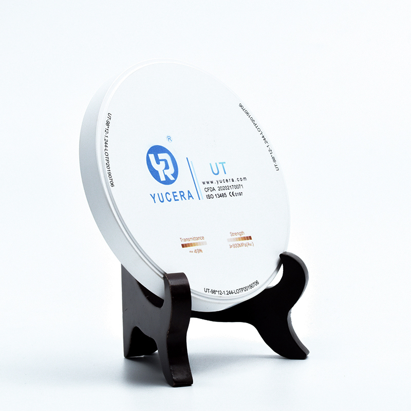 Dental Zirconia Disc 98mm  YUCERA UT White (600MPa/49% Trans.) | Exocad/ Ready