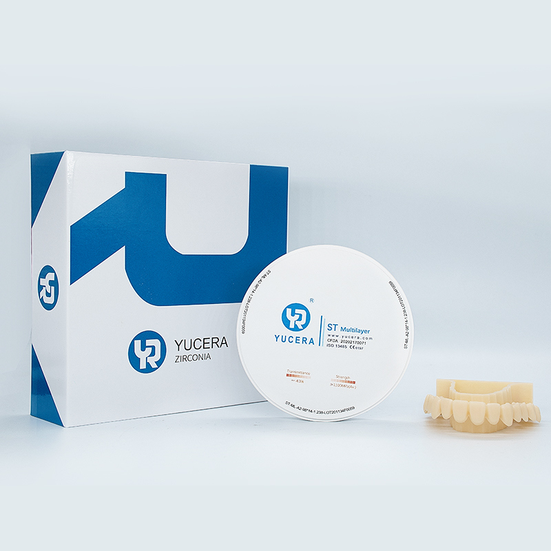 Dental Zirconia Disc 98mm  YUCERA ST-Multilayer | 1200MPa/45-55% Trans. | ISO 13356