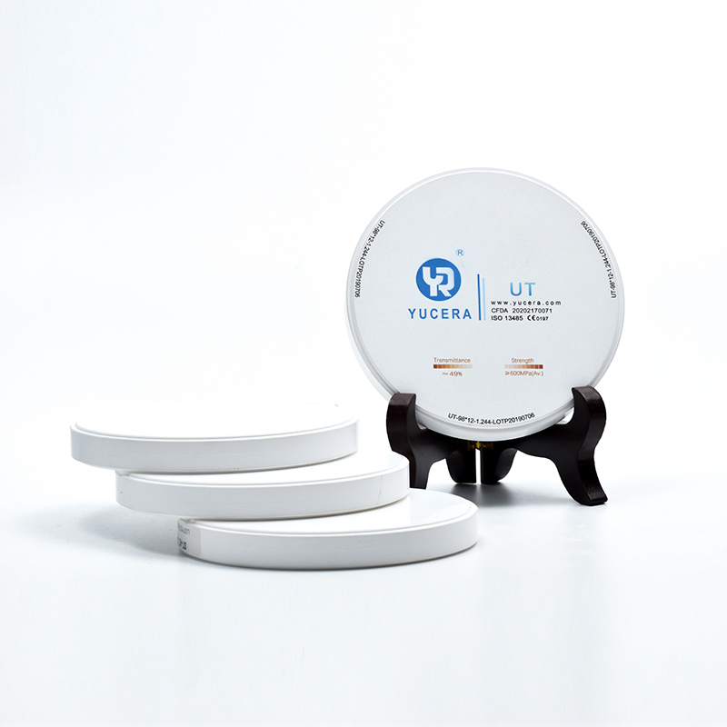 Dental Zirconia Disc 98mm  YUCERA UT White (49% Trans./600MPa) | ISO 13356 Certified