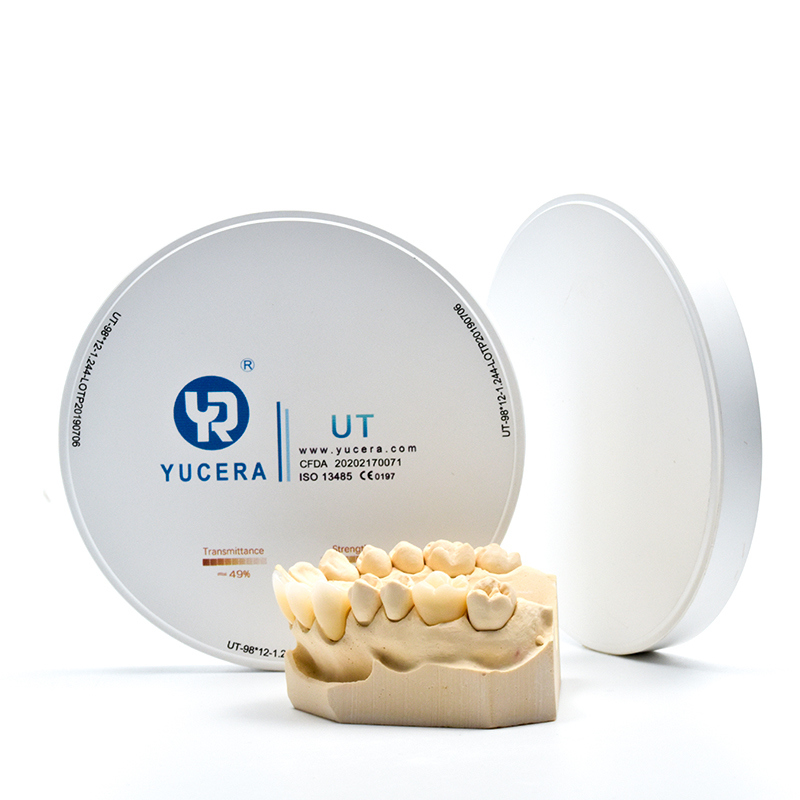 Dental Zirconia Disc 98mm  YUCERA UT White (49% Trans./600MPa) | ISO 13356 Certified